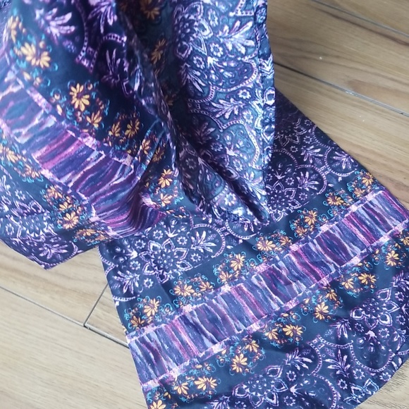 Like new! La Hearts Mandela Purple Big Flare BOHO Pants Size Medium - Picture 9 of 15